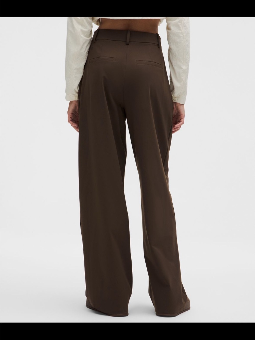 Lululemon Daydrift Regular Wide Trousers Size M 31”L Walnut Crunch Brown - Picture 2 of 5